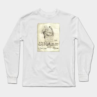 Cthulhu Statuette Sketch Long Sleeve T-Shirt